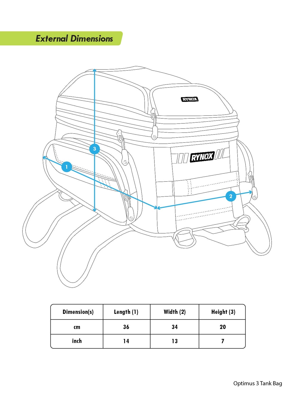 OPTIMUS 3 TANK BAG 21L