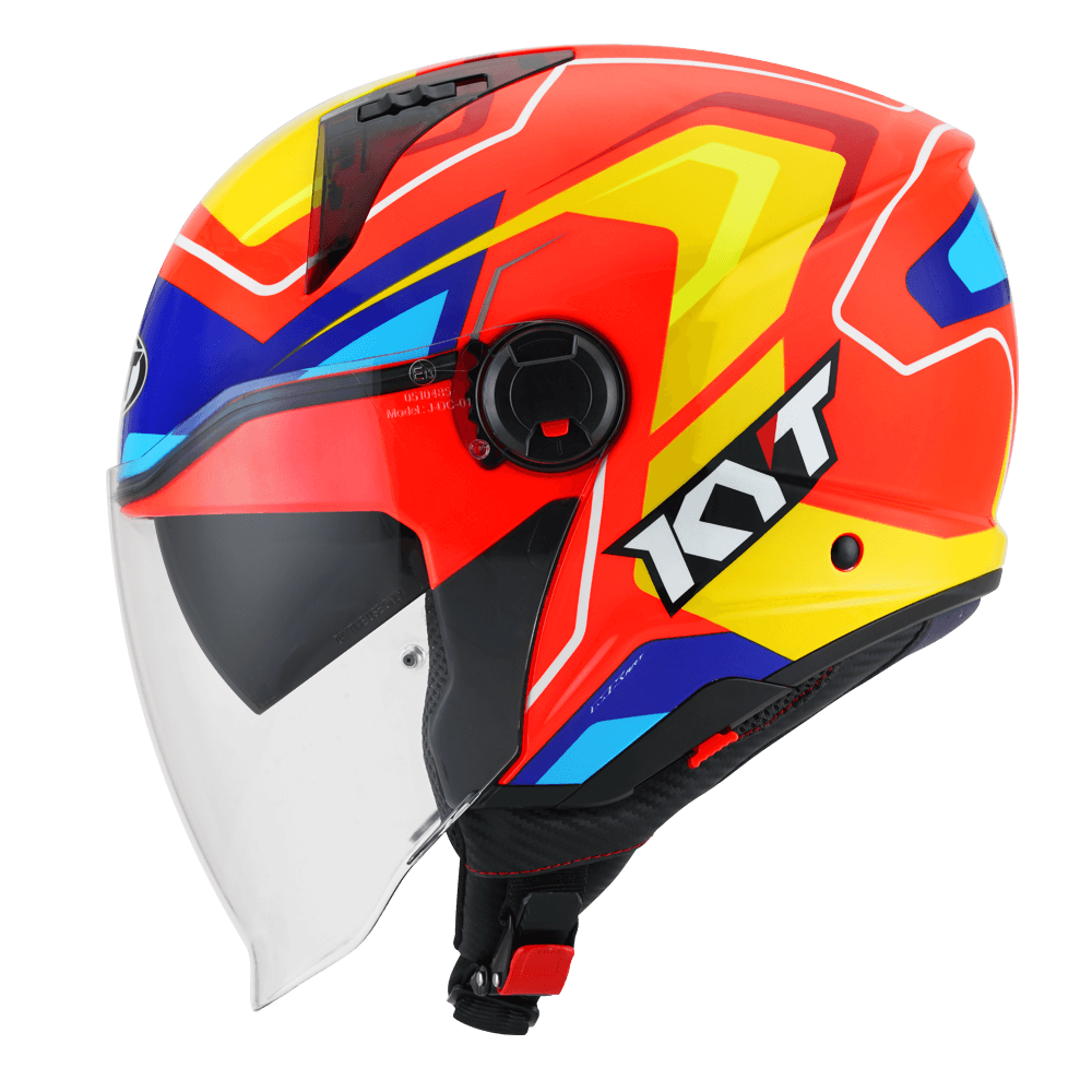 KYT D-CITY OVERTECH ORANGE FLUO YELLOW - Bikerz Module