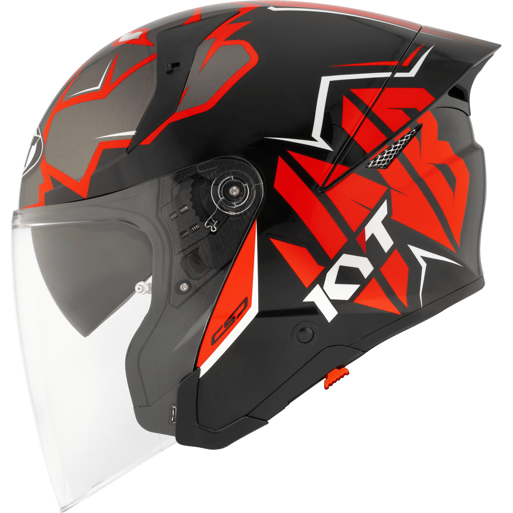 KYT D-CITY OVERTECH RED WITH BLACK - Bikerz Module