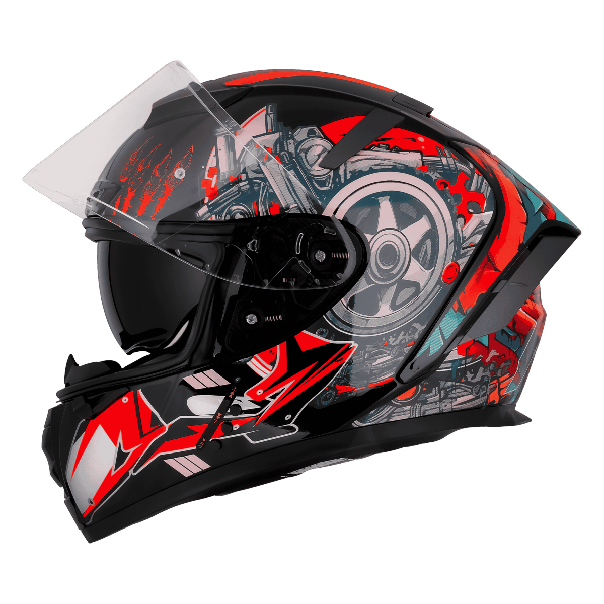 Steelbird SBH-32 ISS BT DOT TRICKSTER GLOSSY - Bikerz Module