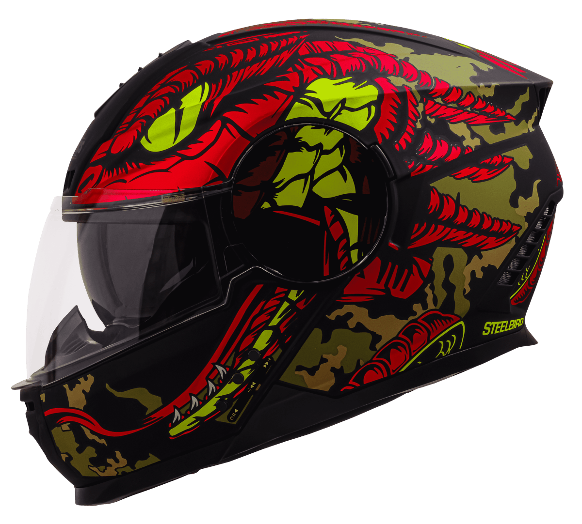 Steelbird SBH-40 ISS BT EVIL EYE GLOSSY - Bikerz Module